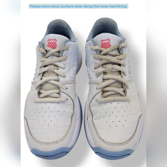 K-Swiss Court Pro Women's Size 9.5 / EU 41.5 White and Blue Cushioned Sneakers - Picture 15 of 17